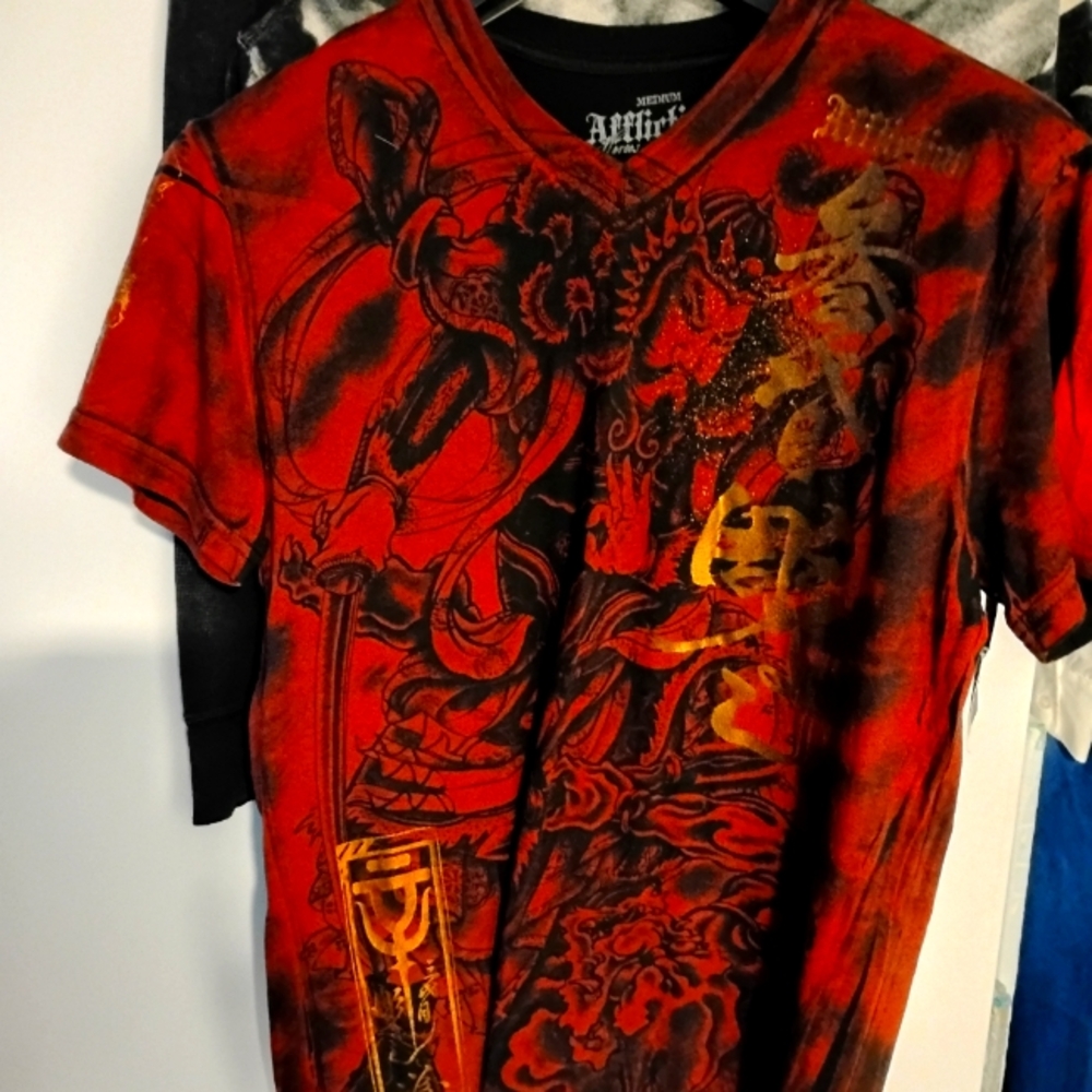 Affliction shirt medium size mens